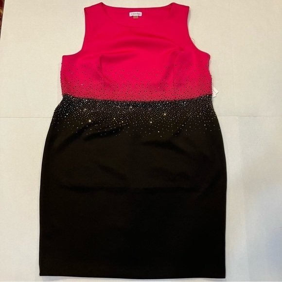 Calvin Klein Dresses & Skirts - Calvin Klein black and fuschia dress size 20W